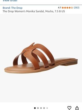The Drop Monika Slide Sandal — Mocha Brown